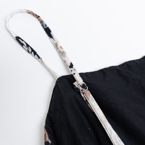 Abercrombie & Fitch Tiered Floral Maxi Dress Black White Cotton Small - Picture 11 of 15